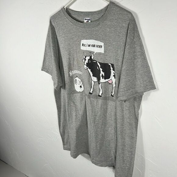 🔥🔥 Vintage “MILK, I AM YOUR FATHER” Star Wars Spoof Tee Sz LARGE - GUC - Picture 4 of 9